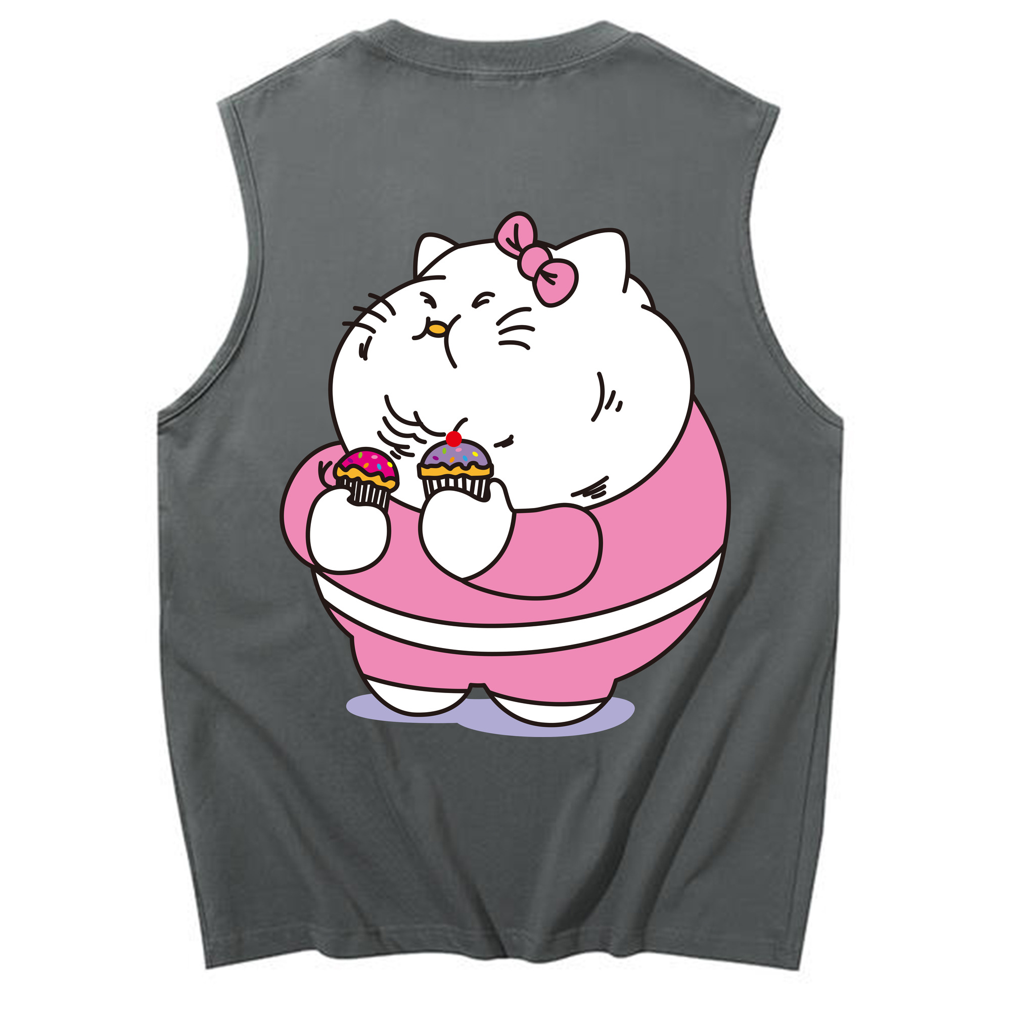 （画像用） Hello Kitty ハローキティ コットン100％タンクトップ（背面プリント）